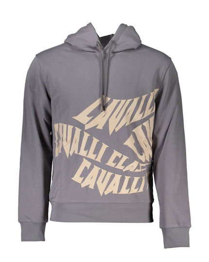 Cavalli Class Gray Cotton Men Sweater