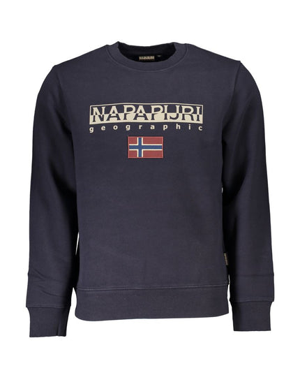 Napapijri Blue Cotton Men Sweater