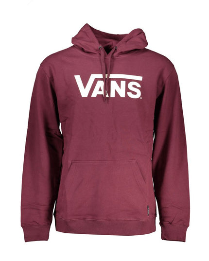 Vans Red Cotton Men Sweater with Hood