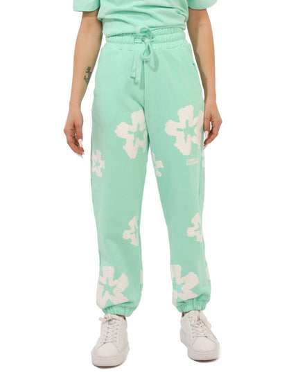 Comme Des Fuckdown Green Cotton Women Sweatpant