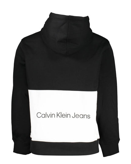 Calvin Klein Black Polyester Men Sweater with Hood