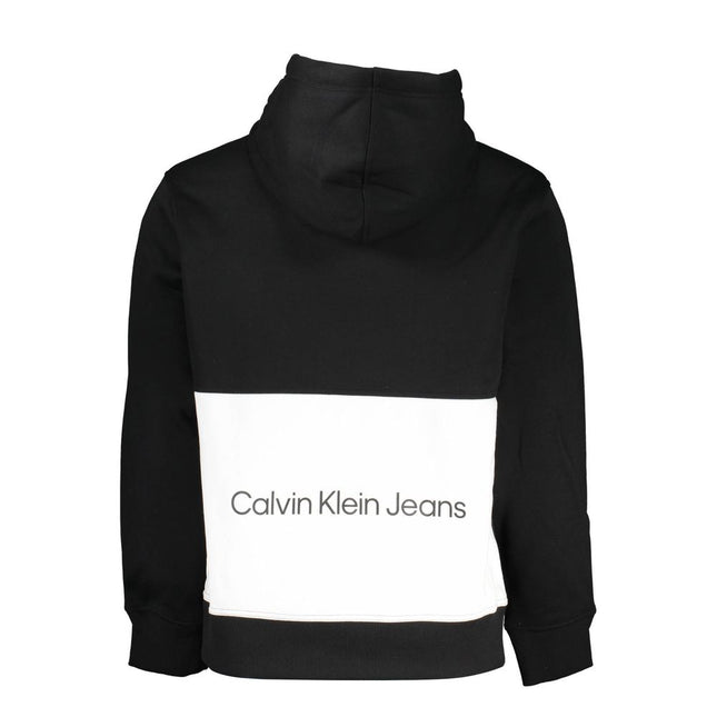 Calvin Klein Black Polyester Men Sweater with Hood