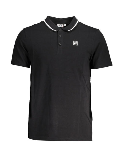 Fila Black Cotton Polo Shirt