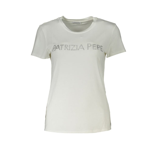 Patrizia Pepe White Organic Cotton Women T-Shirt