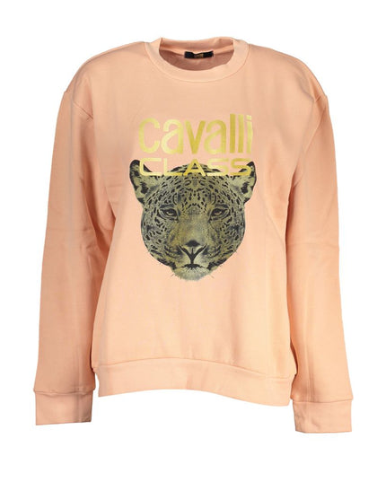 Cavalli Class Pink Cotton Women Sweater