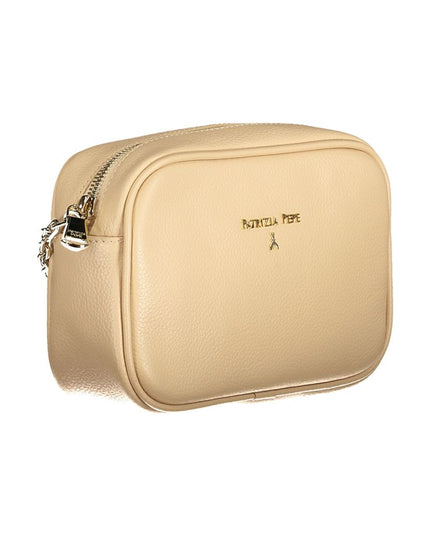 Patrizia Pepe Beige Leather Women Shoulder Bag