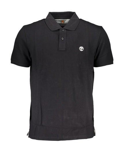 Timberland Black Organic Cotton Men Polo Shirt