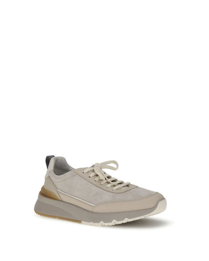 Brunello Cucinelli Gray Nylon Low Top Sneakers