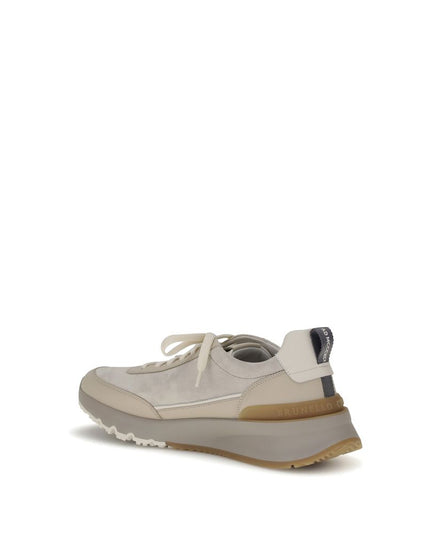 Brunello Cucinelli Gray Nylon Low Top Sneakers
