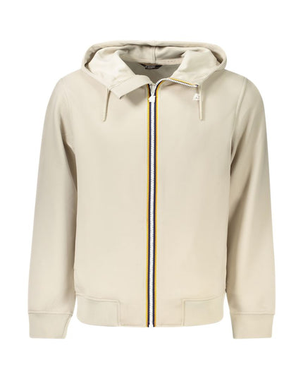 K-WAY Beige Polyester Men Sweater Hooded