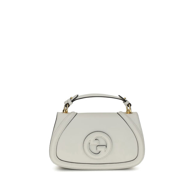 Gucci White Calf Leather Bos Taurus Handbag