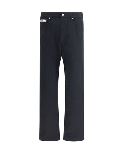 Moschino Black Cotton Casual Pants