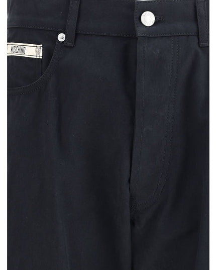 Moschino Black Cotton Casual Pants