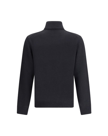 Roberto Collina Black Merino Wool Turtleneck