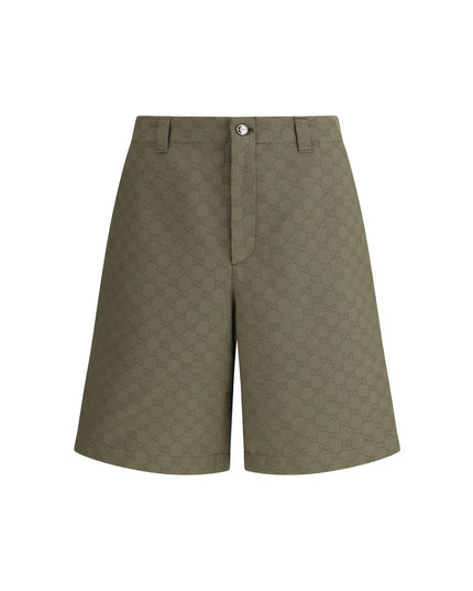 Gucci Green Cotton Bermuda Shorts
