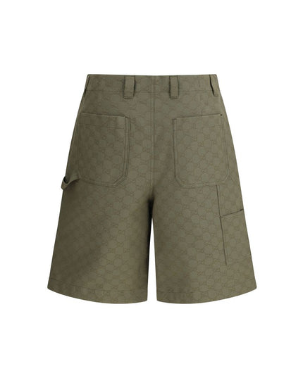 Gucci Green Cotton Bermuda Shorts