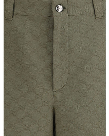 Gucci Green Cotton Bermuda Shorts