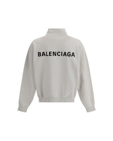 Balenciaga White Cotton Sweatshirt