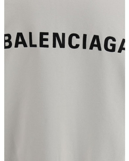 Balenciaga White Cotton Sweatshirt