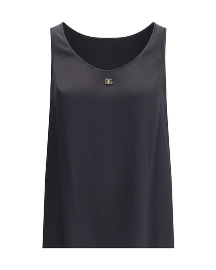 Dolce & Gabbana Black Silk Top