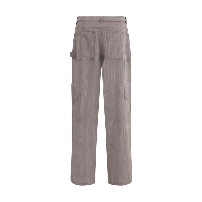 Golden Goose Brown Fleece Wool Casual Pants