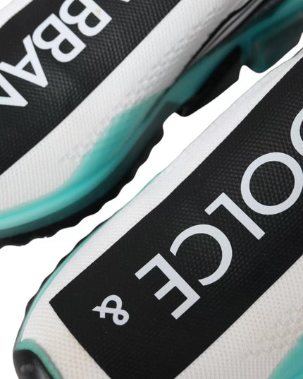 Dolce & Gabbana Black White Blue Slip On Sorrento Sneakers