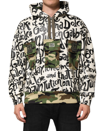 Dolce & Gabbana Multicolor Hooded DGMania Sweatshirt Sweater