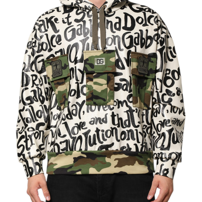 Dolce & Gabbana Multicolor Hooded DGMania Sweatshirt Sweater