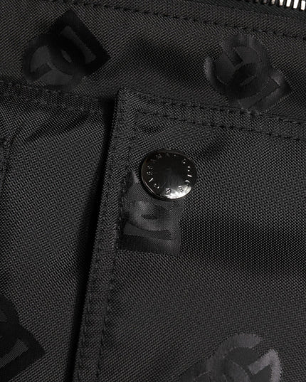 Dolce & Gabbana Black Cargo Windbraker Logo Mania Jacket