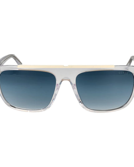 Guess Transparent Stainless Steel Sunglasses