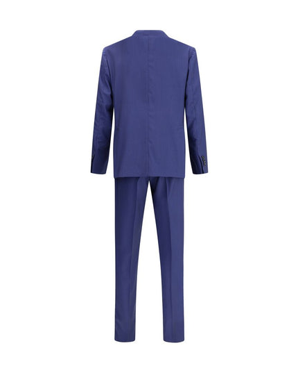 Gi Capri Blue Fleece Wool Suits And Blazer