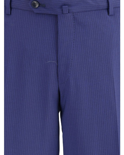 Gi Capri Blue Fleece Wool Suits And Blazer