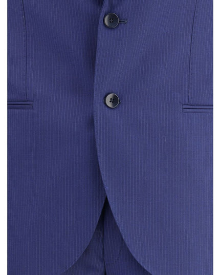 Gi Capri Blue Fleece Wool Suits And Blazer