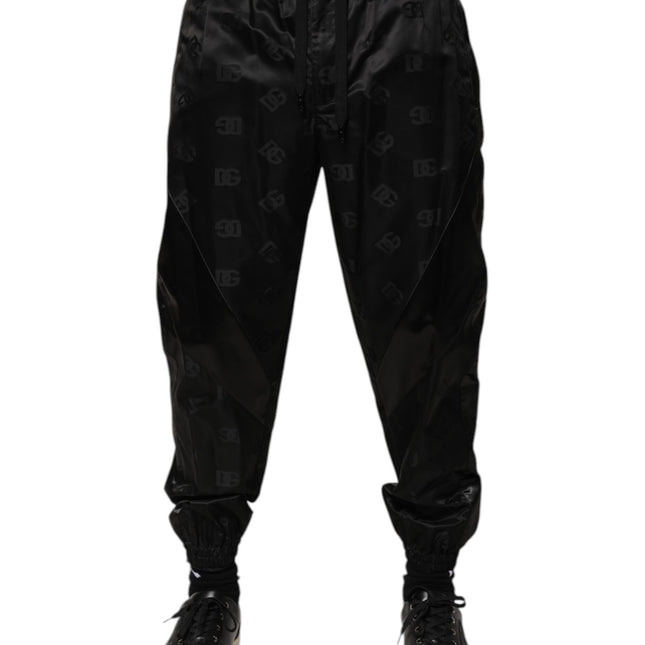 Dolce & Gabbana Black Logo DG Print Men Jogger Sweatpants Pants