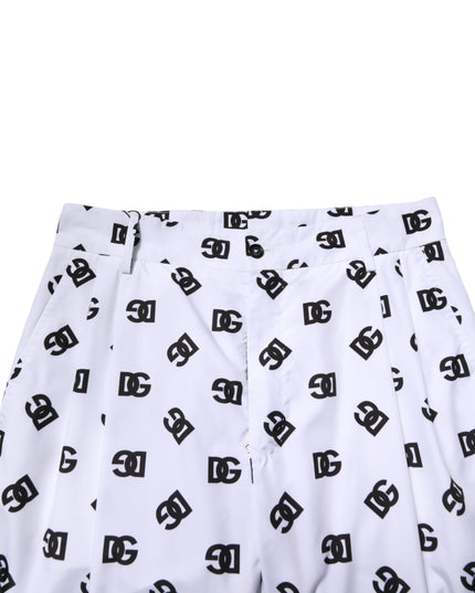 Dolce & Gabbana White Logo Cotton Skinny Denim Trouser Pants