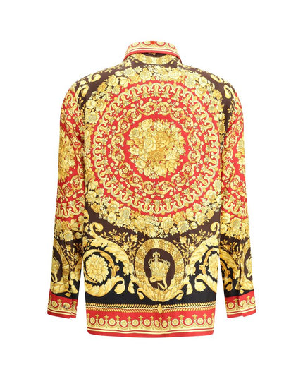 Versace Multicolor Silk Pattern Shirt