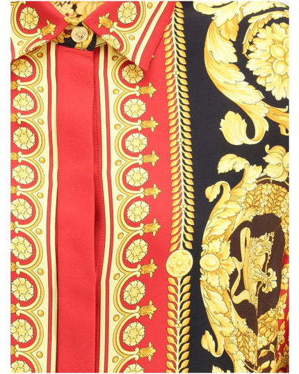 Versace Multicolor Silk Pattern Shirt