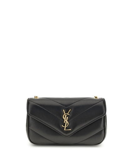 Saint Laurent Black Lamb Ovis Aries Aries Shoulder Bag