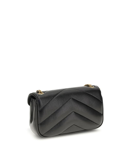 Saint Laurent Black Lamb Ovis Aries Aries Shoulder Bag