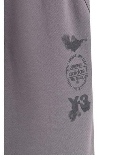 Y-3 Gray Cotton Joggers (Workout Pants)