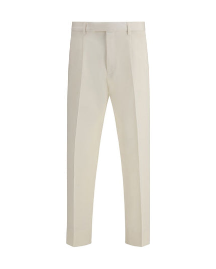 ZEGNA White Cotton Dress Pants