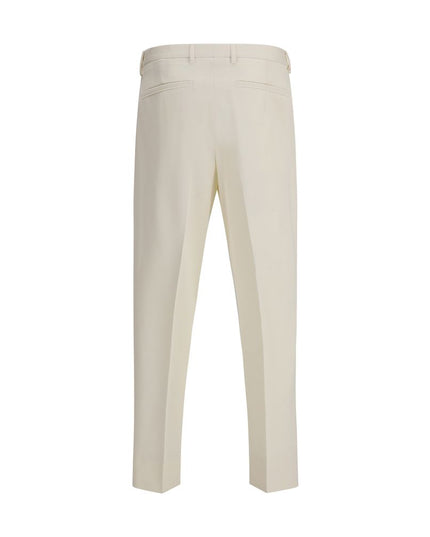 ZEGNA White Cotton Dress Pants