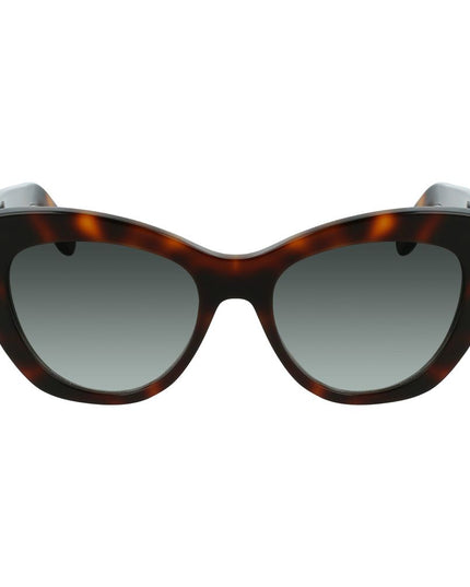 Salvatore Ferragamo Brown Acetate Sunglasses