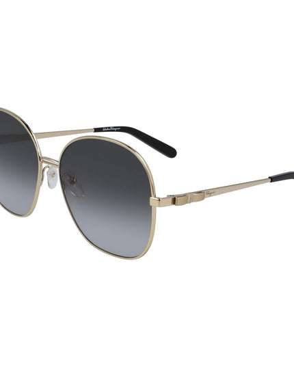 Salvatore Ferragamo Gold Metal Sunglasses