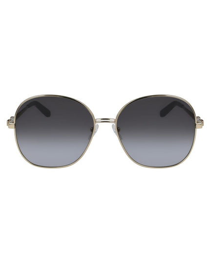 Salvatore Ferragamo Gold Metal Sunglasses