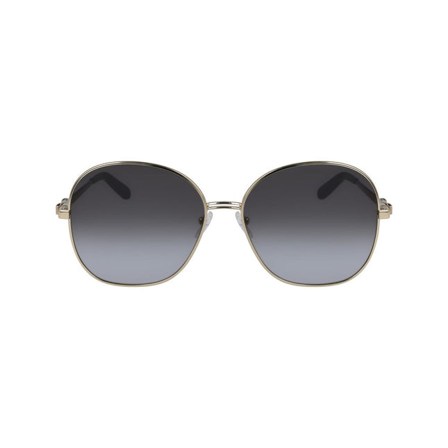 Salvatore Ferragamo Gold Metal Sunglasses
