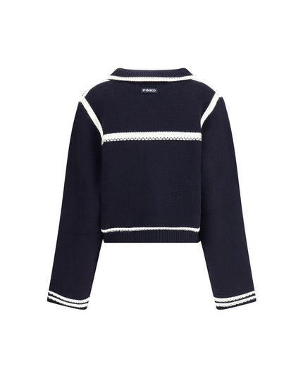 PINKO Blue Wool Cardigan