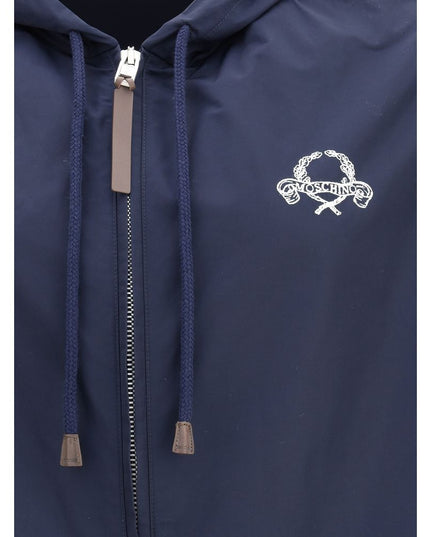 Moschino Blue Polyester Shell Jacket