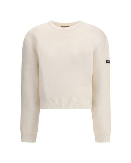 Balenciaga White Wool Sweatshirt