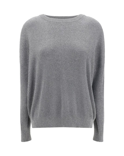 Brunello Cucinelli Gray Cotton Sweatshirt